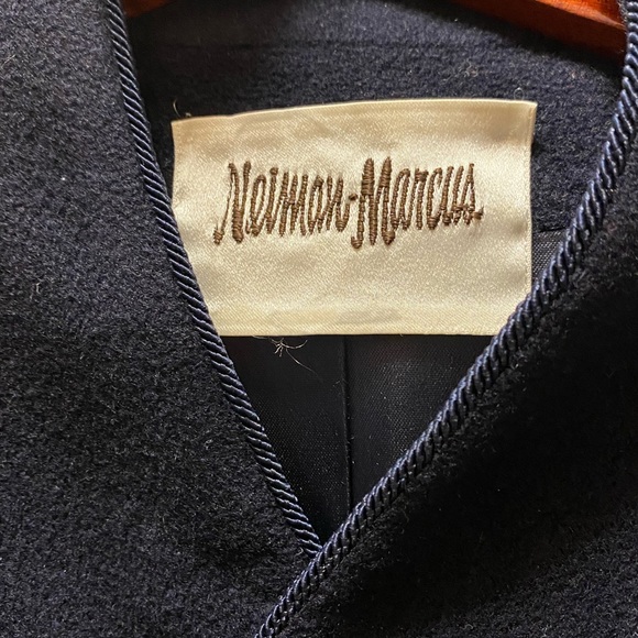 100% Cashmere Full Length Navy Wrap Coat - Picture 4 of 9